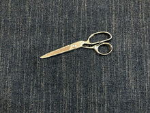 Load image into Gallery viewer, 1 1/2 Yd Designer MCM Mid Century Modern Navy Blue Grey Tweed Upholstery Fabric