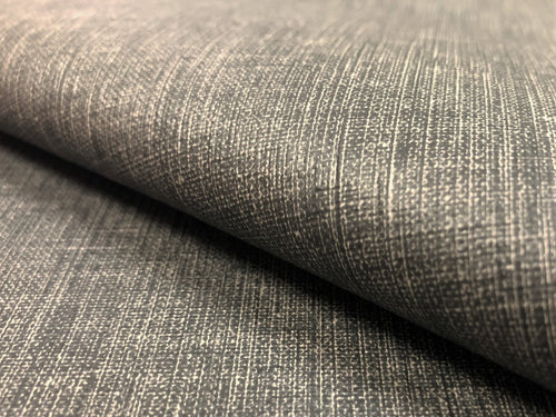 Commercial Heavy Duty Charcoal Grey Tweed MCM Faux Leather Upholstery Vinyl