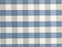 Load image into Gallery viewer, Designer Water &amp; Stain Resistant Indoor Outdoor French Blue Plaid Check Upholstery Drapery Fabric