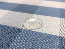 Load image into Gallery viewer, Designer Water &amp; Stain Resistant Indoor Outdoor French Blue Plaid Check Upholstery Drapery Fabric