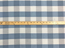 Load image into Gallery viewer, Designer Water &amp; Stain Resistant Indoor Outdoor French Blue Plaid Check Upholstery Drapery Fabric