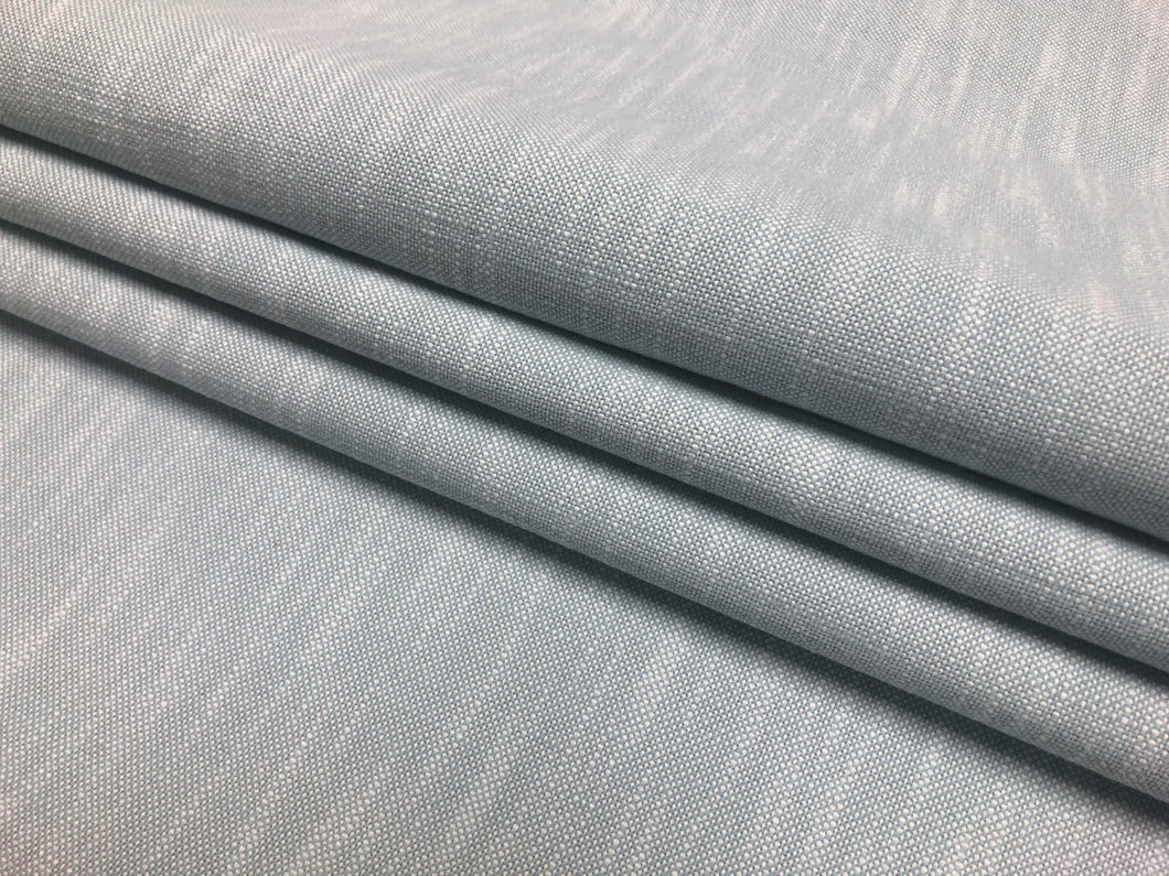 Designer Water & Stain Resistant Indoor Outdoor Light Aqua Tweed Upholstery Drapery Fabric