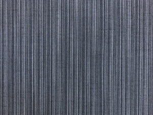 Designer Water & Stain Resistant Indoor Outdoor Charcoal Grey White Woven Stripe Upholstery Drapery Fabric