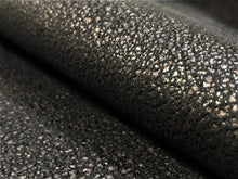 Load image into Gallery viewer, Designer Water &amp; Stain Resistant Charcoal Black Faux Leather Suede Upholstery Fabric