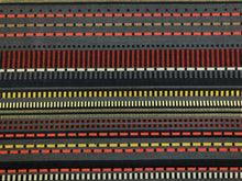 Load image into Gallery viewer, Designer Woven Charcoal Grey Black Red Beige Geometric Upholstery Fabric
