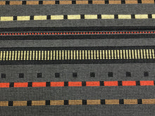 Load image into Gallery viewer, Designer Woven Charcoal Grey Black Red Beige Geometric Upholstery Fabric