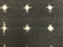 Load image into Gallery viewer, Designer Indoor Outdoor Water &amp; Stain Resistant Charcoal Grey Beige Geometric Ikat Ethnic Upholstery Drapery Fabric