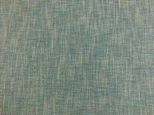 Load image into Gallery viewer, Water &amp; Stain Resistant MCM Mid Century Modern Teal Green Blue Taupe Herringbone Upholstery Fabric