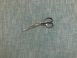 Water & Stain Resistant MCM Mid Century Modern Teal Green Blue Taupe Herringbone Upholstery Fabric