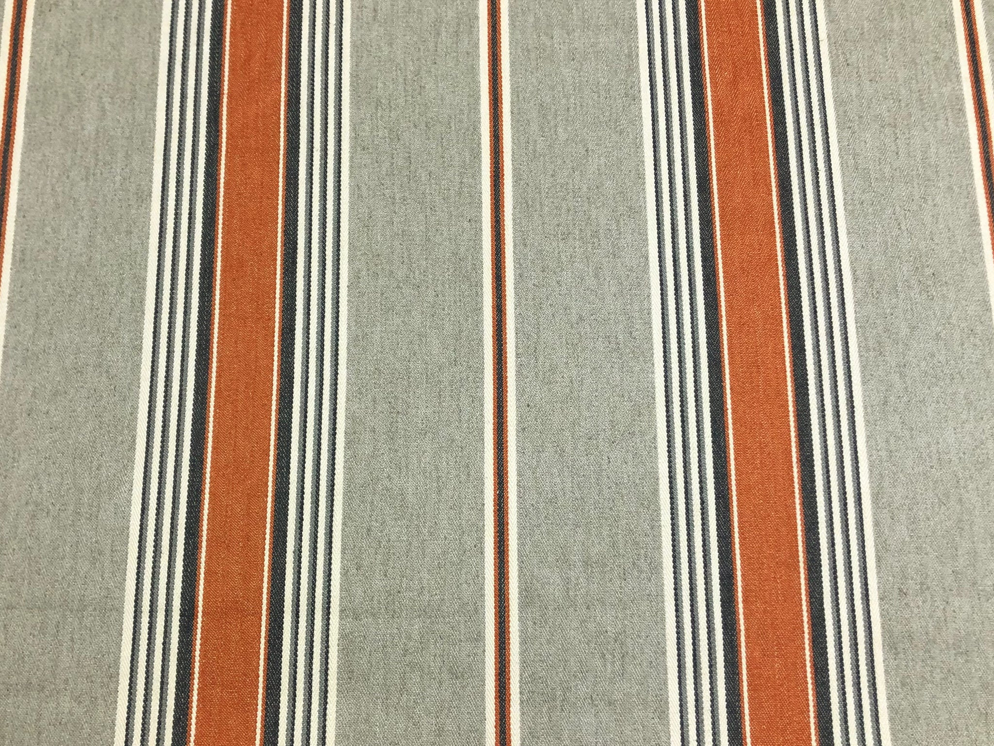 Fabric Mart Direct Rust Orange, Gray Poly Viscose Fabric By The Yard, 55  inches or 140 cm width, 1 Yard Gray Velvet Fabric, Rusty Stripes,  Upholstery Drapery Curtain Wholesale Fabric, Window Treatment 