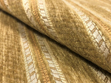 Load image into Gallery viewer, Beige Stripe Chenille Upholstery Fabric