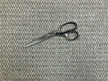 Load image into Gallery viewer, 1 3/4 Yd Designer Linen Flax Viscose Grey Cream Green Rose Tweed Upholstery Fabric