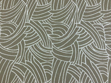 Load image into Gallery viewer, Designer Water &amp; Stain Resistant Indoor Outdoor Taupe Off White Abstract Upholstery Drapery Fabric
