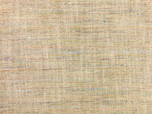 Load image into Gallery viewer, Designer Beige Orange Cream Blue Wool Linen Tweed Upholstery Fabric