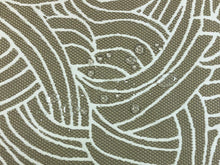 Load image into Gallery viewer, Designer Water &amp; Stain Resistant Indoor Outdoor Taupe Off White Abstract Upholstery Drapery Fabric