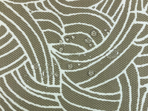Designer Water & Stain Resistant Indoor Outdoor Taupe Off White Abstract Upholstery Drapery Fabric