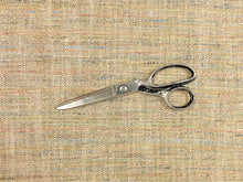 Load image into Gallery viewer, Designer Beige Orange Cream Blue Wool Linen Tweed Upholstery Fabric
