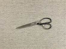 Load image into Gallery viewer, Designer Linen Charcoal Grey Black Cream MCM Tweed Upholstery Drapery Fabric