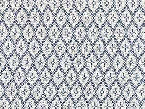 1.3 Yds of Schumacher Olmsted Indoor Outdoor Blue White Geometric Diamond Upholstery Fabric