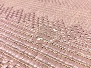 Designer Indoor Outdoor Woven Straw Polypropylene Mauve Basketweave Upholstery Fabric