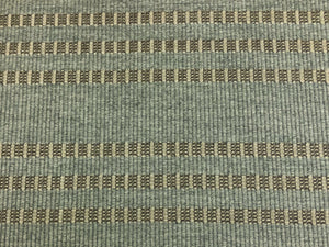 Designer Grey Taupe Rustic Woven Stripe Upholstery Fabric