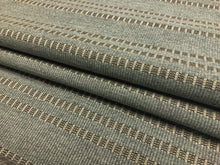 Load image into Gallery viewer, Designer Grey Taupe Rustic Woven Stripe Upholstery Fabric