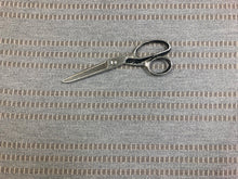 Load image into Gallery viewer, Designer Grey Taupe Rustic Woven Stripe Upholstery Fabric