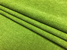 Load image into Gallery viewer, 1 3/4 Yd Designer Lime Green MCM Mid Century Modern Woven Chenille Upholstery Fabric