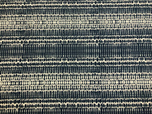 Load image into Gallery viewer, 1 3/4 Yd Designer Navy Blue White Tie Dye Ethnic Ikat Upholstery Drapery Fabric