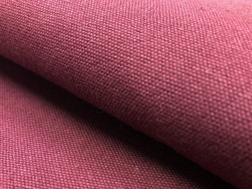 Vintage Cotton Duck Mulberry Mauve Mid Century Modern Upholstery Fabric