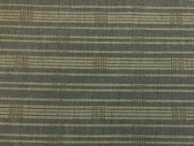 Load image into Gallery viewer, Designer Water &amp; Stain Resistant Grey Beige Stripe Woven Upholstery Fabric