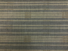 Load image into Gallery viewer, Designer Water &amp; Stain Resistant Grey Beige Stripe Woven Upholstery Fabric