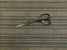 Load image into Gallery viewer, Designer Water &amp; Stain Resistant Grey Beige Stripe Woven Upholstery Fabric