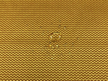 Load image into Gallery viewer, 1 1/2 Yd Designer Water &amp; Stain Resistant Copper Gold Small Scale Chevron Upholstery Fabric