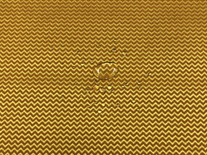 1 1/2 Yd Designer Water & Stain Resistant Copper Gold Small Scale Chevron Upholstery Fabric