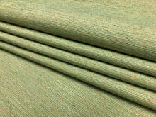Load image into Gallery viewer, Designer Seafoam Green Beige Woven Textured Upholstery Drapery Fabric