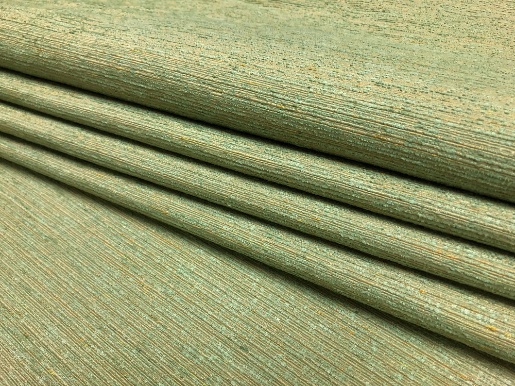 Designer Seafoam Green Beige Woven Textured Upholstery Drapery Fabric