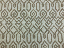 Load image into Gallery viewer, Brentano Ivory Beige Geometric Trellis Upholstery Fabric
