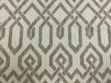 Load image into Gallery viewer, Brentano Ivory Beige Geometric Trellis Upholstery Fabric