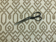Load image into Gallery viewer, Brentano Ivory Beige Geometric Trellis Upholstery Fabric