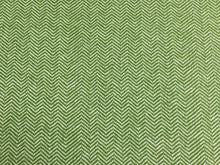 Load image into Gallery viewer, Designer Indoor Outdoor Lime Green Off White MCM Mid Century Modern Herringbone Upholstery Drapery Fabric