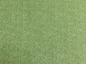 Designer Indoor Outdoor Lime Green Off White MCM Mid Century Modern Herringbone Upholstery Drapery Fabric