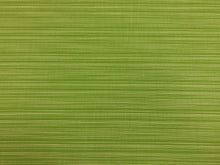 Load image into Gallery viewer, 1 3/4 Yd Designer Indoor Outdoor Lime Green White Stripe Upholstery Drapery Fabric
