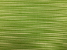 Load image into Gallery viewer, 1 3/4 Yd Designer Indoor Outdoor Lime Green White Stripe Upholstery Drapery Fabric