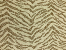 Load image into Gallery viewer, Designer Water &amp; Stain Resistant Cream Beige Tiger Chenille Upholstery Fabric