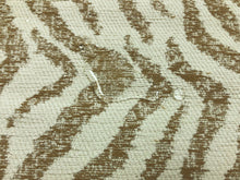 Load image into Gallery viewer, Designer Water &amp; Stain Resistant Cream Beige Tiger Chenille Upholstery Fabric