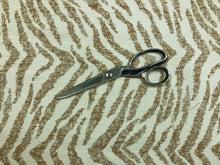 Load image into Gallery viewer, Designer Water &amp; Stain Resistant Cream Beige Tiger Chenille Upholstery Fabric