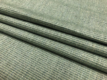 Load image into Gallery viewer, Designer Seafoam Green Grey Cream MCM Mid Century Modern Tweed Upholstery Fabric