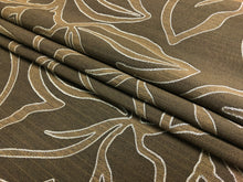 Load image into Gallery viewer, Designer Brown Silver Grey Abstract Upholstery Drapery Fabric