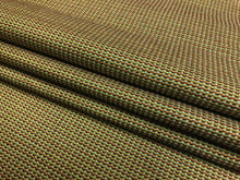 Load image into Gallery viewer, Designer Water &amp; Stain Resistant Red Aqua Blue Brown MCM Mid Century Modern Tweed Upholstery Drapery Fabric